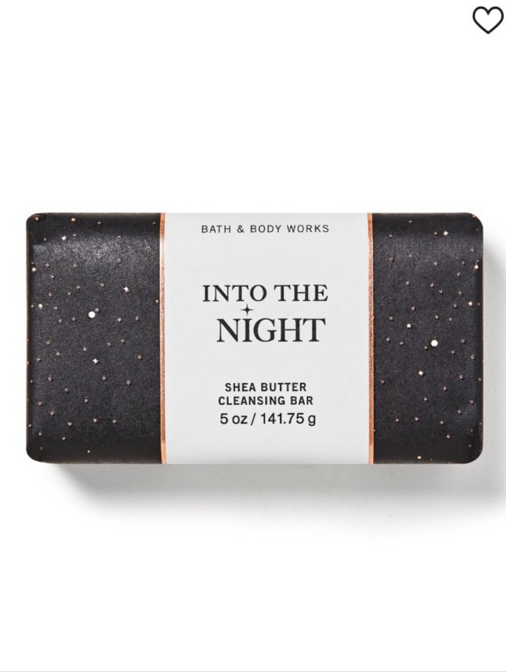 Bath & Body Works Into The Night Cleansing Bar - Black with Rose Gold Accents